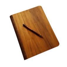 Blackwood Veneer Notebook Cover & Pen Set