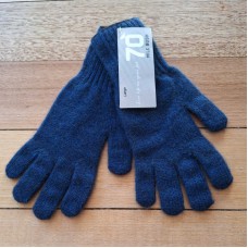 Possum Fur & Wool Gloves | Blue 