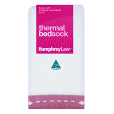 Thermal Bed Socks - Pink Trim, Small