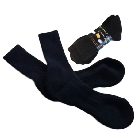 Possum Merino Boot Socks | Black