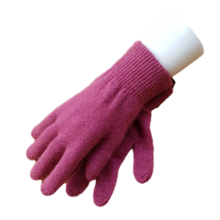 Possum Fur & Merino Wool Gloves - Pink