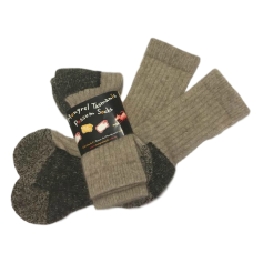 Possum Merino Boot Socks - Beige and Black