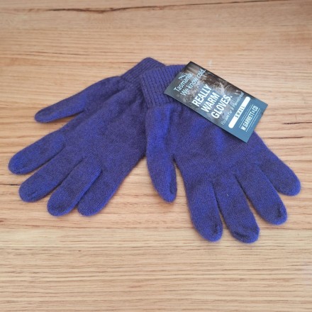Possum Fur & Merino Wool Gloves | Purple