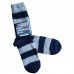  Possum Fur & Merino Wool Socks | Black & Oatmeal Stripe