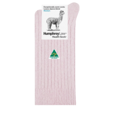Alpaca Wool Blend Health Socks - Dusky Pink