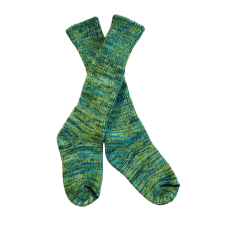 Pure Wool Green Fleck Socks 