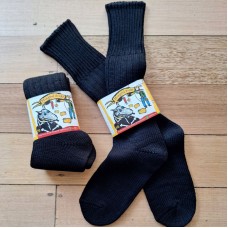 Pure Wool Plain Black Socks 