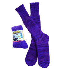 Pure Wool Purple & Black Socks 
