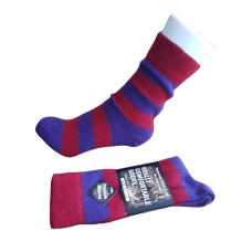 Possum Fur & Merino Wool Socks - Purple & Red Stripe
