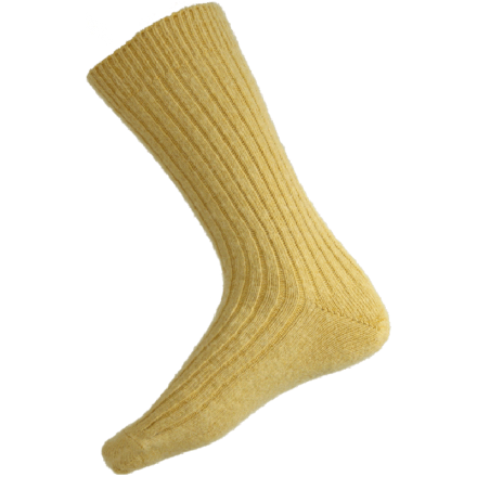 Alpaca Wool Blend Health Socks | Mustard | Humphrey Law