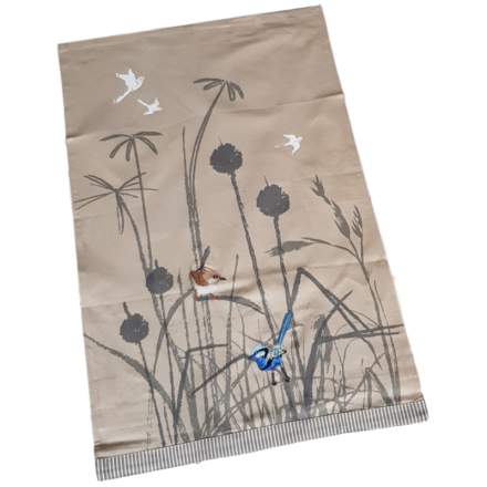 Organic Cotton Tea Towel | Blue Wren