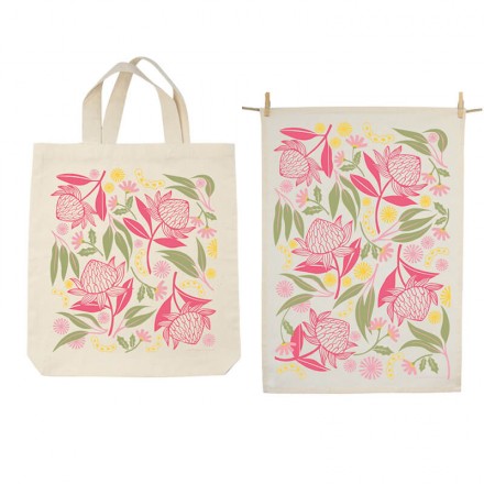 Organic Cotton Tea-Towel & Tote Bag Set