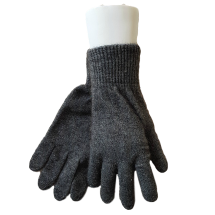 Possum Fur & Merino Wool Gloves | Charcoal Grey