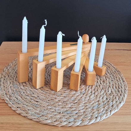 Huon Pine Timber Folding Candle Holder