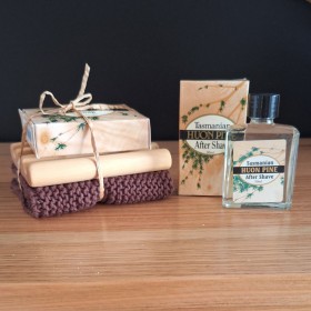 Gift Set | Huon Pine Aftershave, Washer, Soap Holder, Soap 