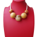 Striking Wooden Bead Necklace