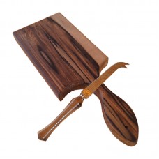 Blackheart Sassafras Timber Cheese Board with Knife